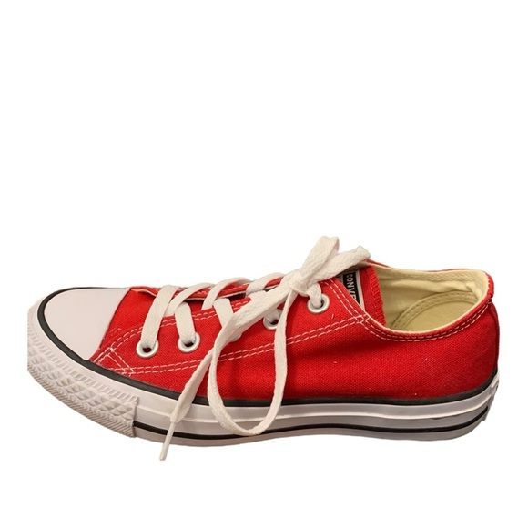 Converse All Star Red Sneakers Classic Canvas Low-Top Size 5.5 - Picture 4 of 7